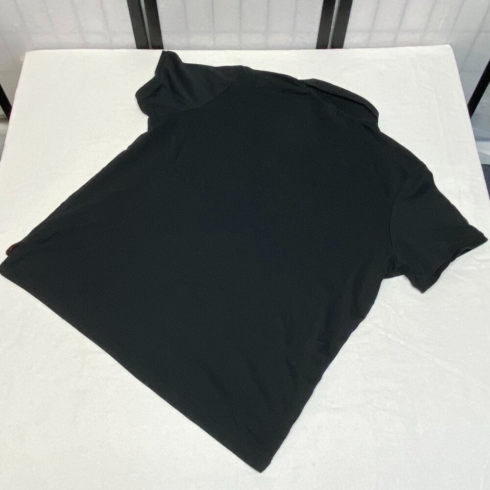 US Polo Assn Rib Collar 2 Button Luxury Feel Knit Polo Black 2XL Short Sleeve - Picture 10 of 13